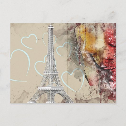 Eiffeltoren Briefkaart (Voorkant)