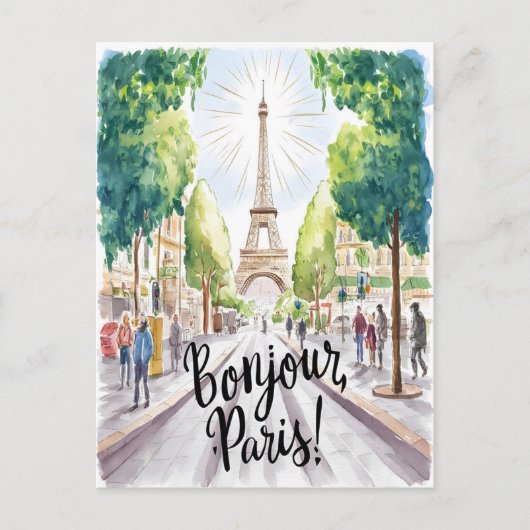 Eiffeltoren Briefkaart (Voorkant)