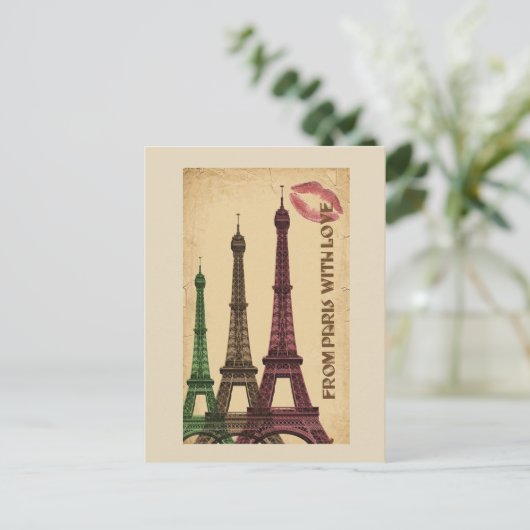 Eiffeltoren Briefkaart (Staand voorkant)