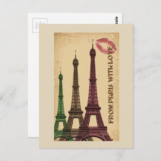 Eiffeltoren Briefkaart (Voorkant / Achterkant)