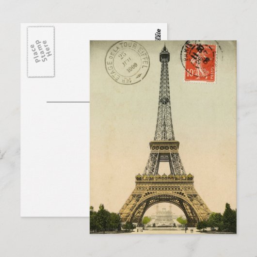 Eiffeltoren Briefkaart (Voorkant / Achterkant)