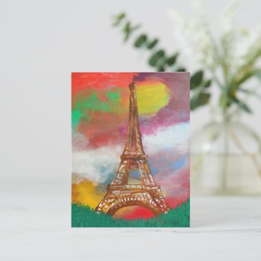 Eiffeltoren Briefkaart (Staand voorkant)