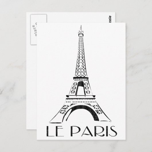  eiffeltoren briefkaart (Voorkant / Achterkant)