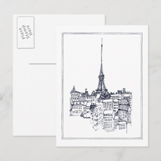 Eiffeltoren Briefkaart (Voorkant / Achterkant)