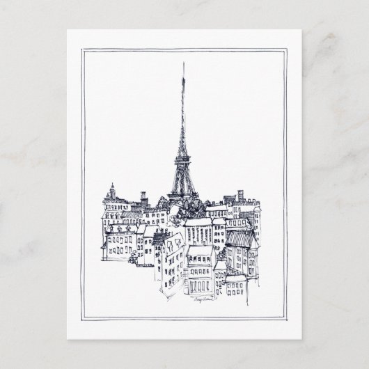 Eiffeltoren Briefkaart (Voorkant)