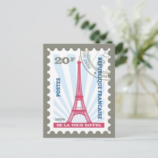Eiffeltoren Briefkaart (Staand voorkant)