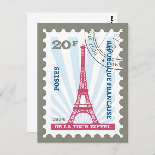 Eiffeltoren Briefkaart (Voorkant / Achterkant)