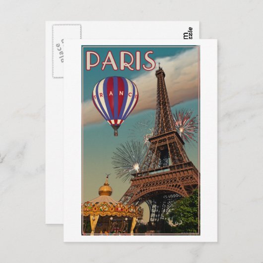 Eiffeltoren Briefkaart (Voorkant / Achterkant)