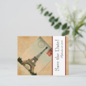 Eiffeltoren Briefkaart bewaar de datum (Staand voorkant)