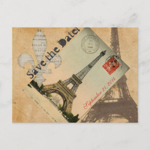 Eiffeltoren Briefkaart bewaar de datum