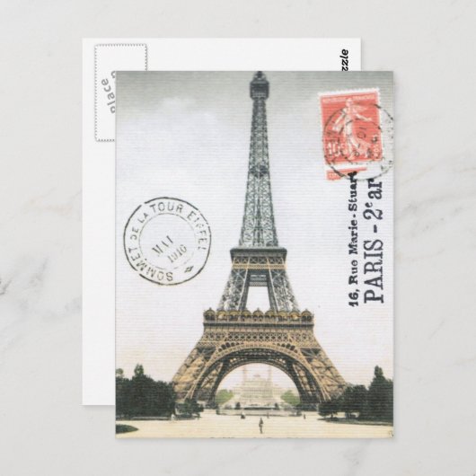  Eiffeltoren...briefkaart Briefkaart (Voorkant / Achterkant)