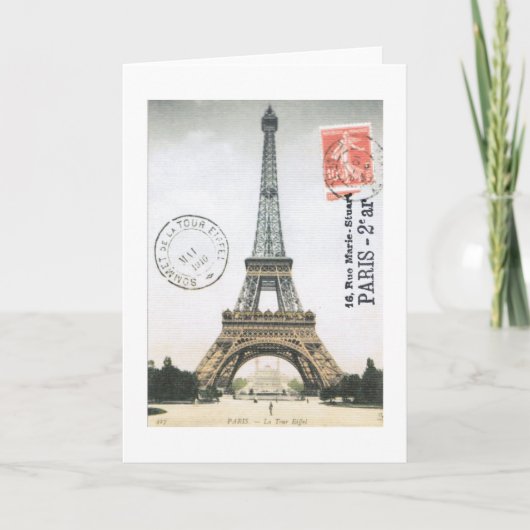 Eiffeltoren...briefkaart Kaart (Voorkant)