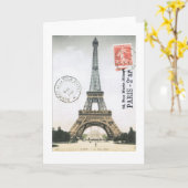 Eiffeltoren...briefkaart Kaart (Gele Bloem)