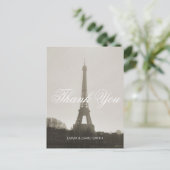  Eiffeltoren bruiloft bedankt Briefkaart (Staand voorkant)
