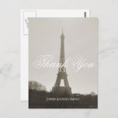  Eiffeltoren bruiloft bedankt Briefkaart (Voorkant / Achterkant)
