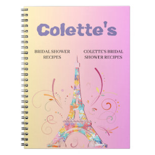 Eiffeltoren bruiloft recept notitieboek
