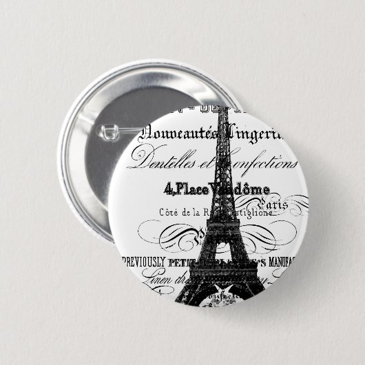 Eiffeltoren Button (Voorkant /achterkant)