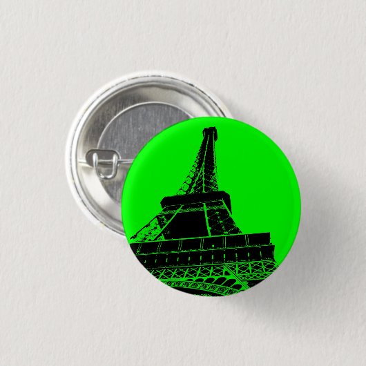 Eiffeltoren Button in groen (Voorkant /achterkant)