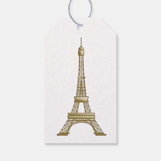Eiffeltoren Cadeaubijsluiter Cadeaulabel (Achterkant)