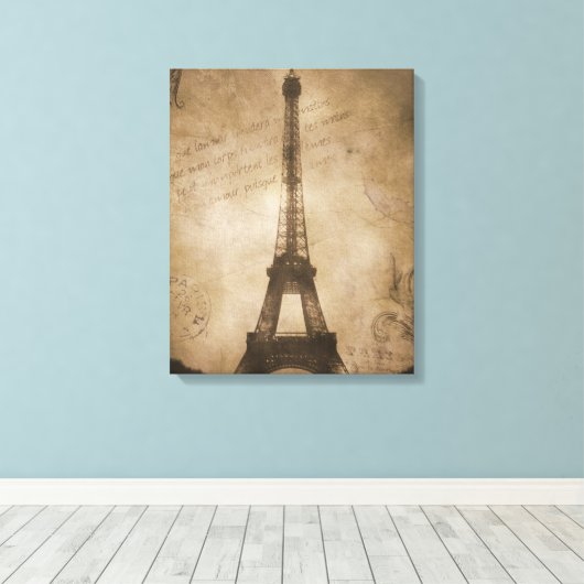 eiffeltoren canvas afdruk (Insitu (Houten vloer))