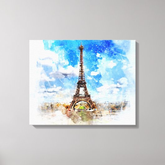 Eiffeltoren Canvas Afdruk (Voorkant)