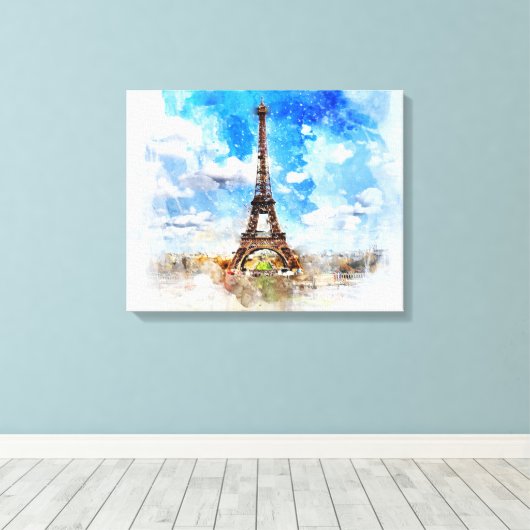 Eiffeltoren Canvas Afdruk (Insitu (Houten vloer))