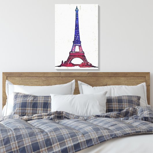 Eiffeltoren Canvas Afdruk (Insitu (Slaapkamer))