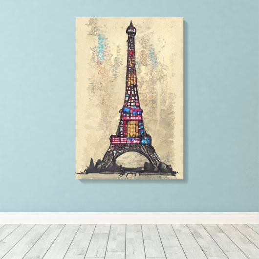  Eiffeltoren Canvas Afdruk (Insitu (Houten vloer))
