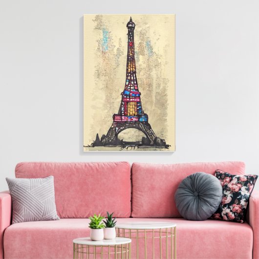  Eiffeltoren Canvas Afdruk (Insitu (Woonkamer))