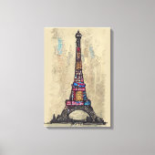  Eiffeltoren Canvas Afdruk (Voorkant)