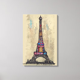  Eiffeltoren Canvas Afdruk