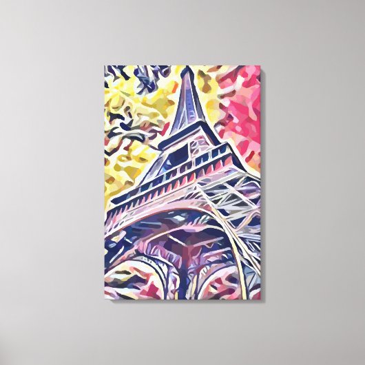 Eiffeltoren Canvas Afdruk (Voorkant)
