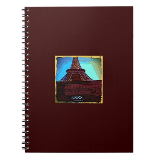 Eiffeltoren Cartoon Notitieboek (Voorkant)