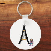 Eiffeltoren Cartoon Sleutelhanger (Voorkant)