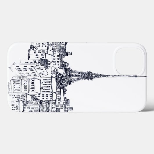Eiffeltoren Case-Mate iPhone Case (Achterkant (horizontaal))