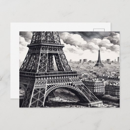 Eiffeltoren charme briefkaart (Voorkant / Achterkant)