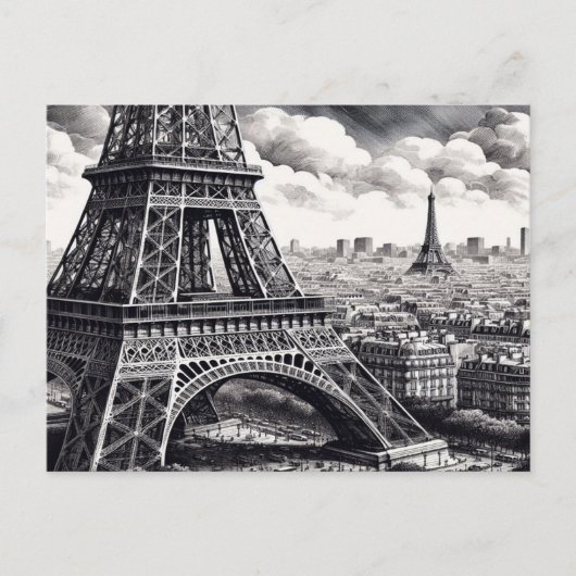 Eiffeltoren charme briefkaart (Voorkant)