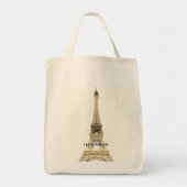 Eiffeltoren Chic Canvas Tas (Voorkant)