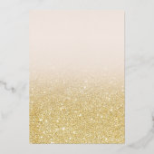 Eiffeltoren chic gold glitter roze Sweet 16 Folie Uitnodiging (Achterkant)