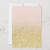 Eiffeltoren chic gold glitter roze Sweet 16 Kaart (Achterkant)