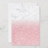 Eiffeltoren chic roze glitter marble Sweet 16 Kaart (Achterkant)