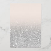 Eiffeltoren chic Silver Glitter roze Sweet 16 Folie Uitnodiging (Achterkant)