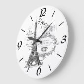 Eiffeltoren collage grote klok (Hoek)