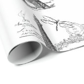 Eiffeltoren collage inpakpapier (Rol Hoek)