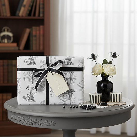 Eiffeltoren collage inpakpapier