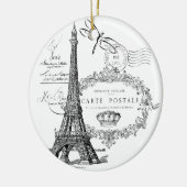 Eiffeltoren collage keramisch ornament (Links)