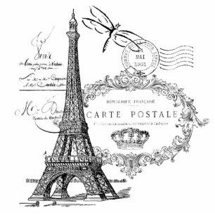 Eiffeltoren collage magneet staand fotobeeldje 