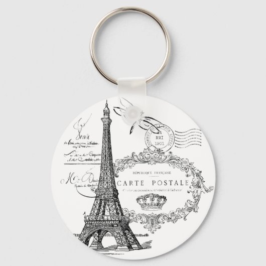 Eiffeltoren collage sleutelhanger (Voorkant)