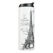 Eiffeltoren collage thermosbeker (Gedraaid links)