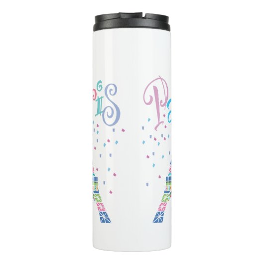 Eiffeltoren Confetti Thermal Tumbler Thermosbeker (Achterkant)